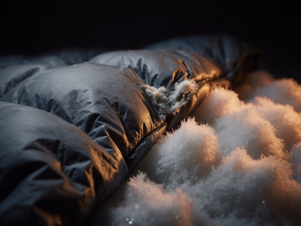 moisture-damaged_sleeping_bag_insulation
