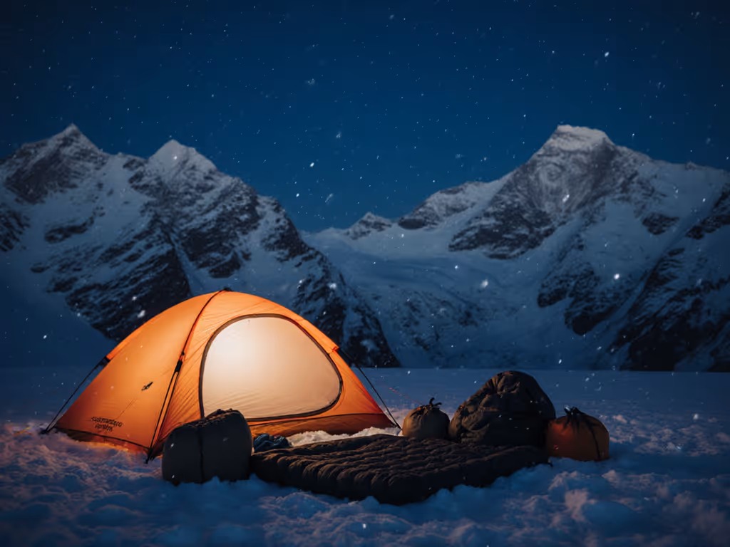 winter_bikepacking_sleep_setup_in_snowy_mountain_camp