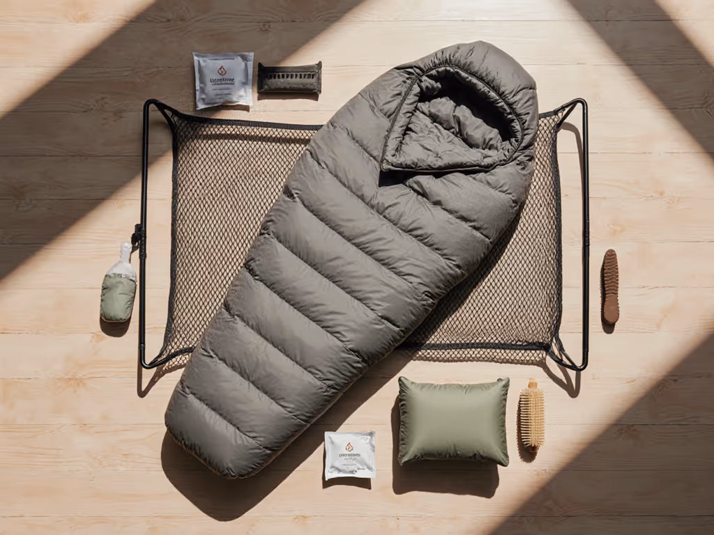sleeping_bag_drying_rack_setup