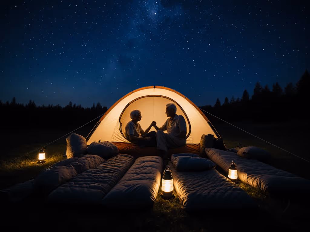 senior_couple_camping_under_stars_with_proper_sleep_gear